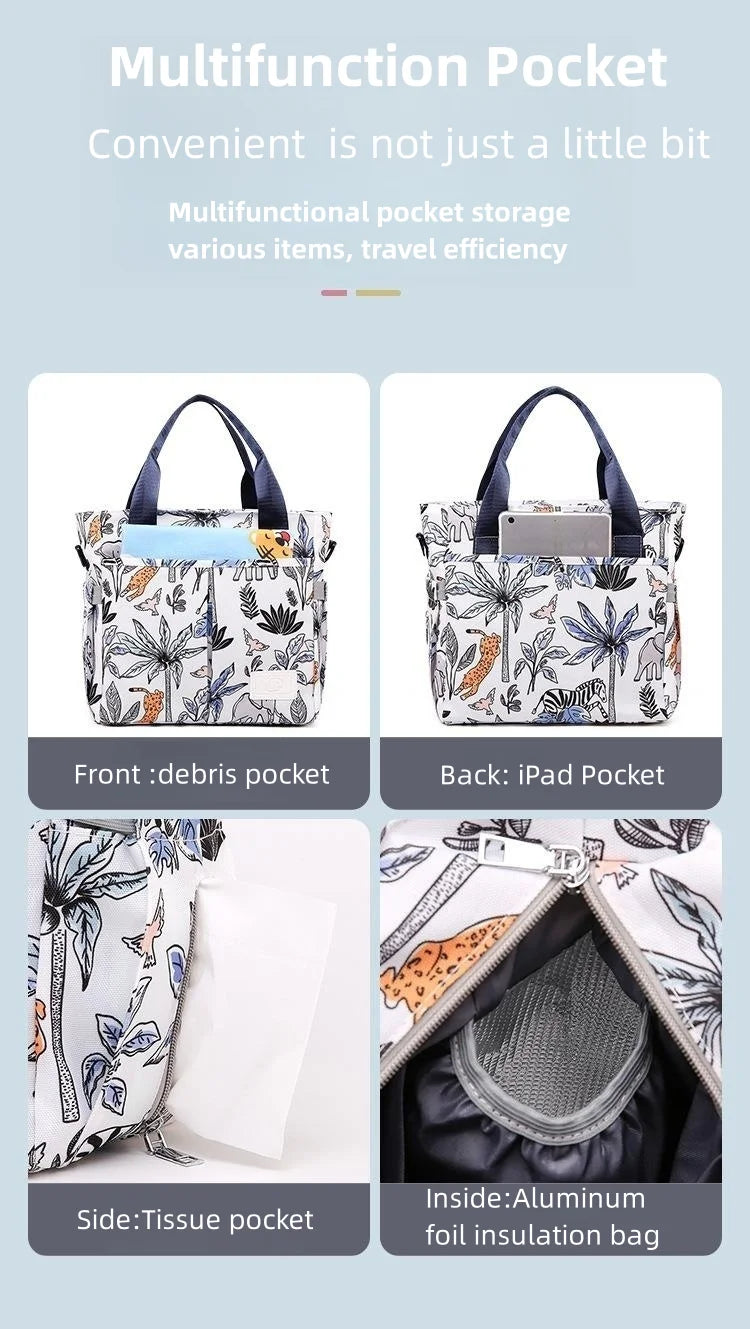 Large Capacity Waterproof Mommy Diaper Bag Travel Organizer