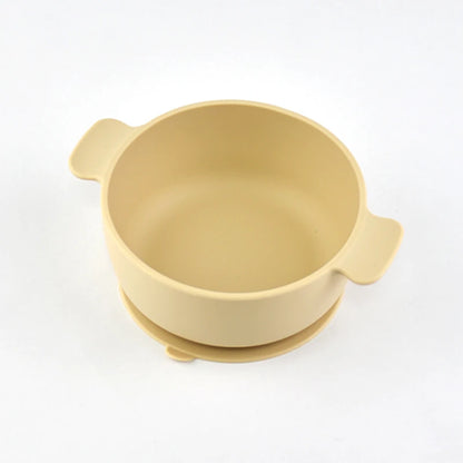 Baby Silicone Tableware Training Bowl with Handles and Suction Cup