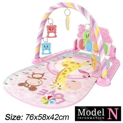 Baby Fitness Play Gym Music Activity Mat Piano Crawling Toy