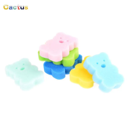 Baby Shower Bath Brush Sponge Set Infant Bathing Accessories
