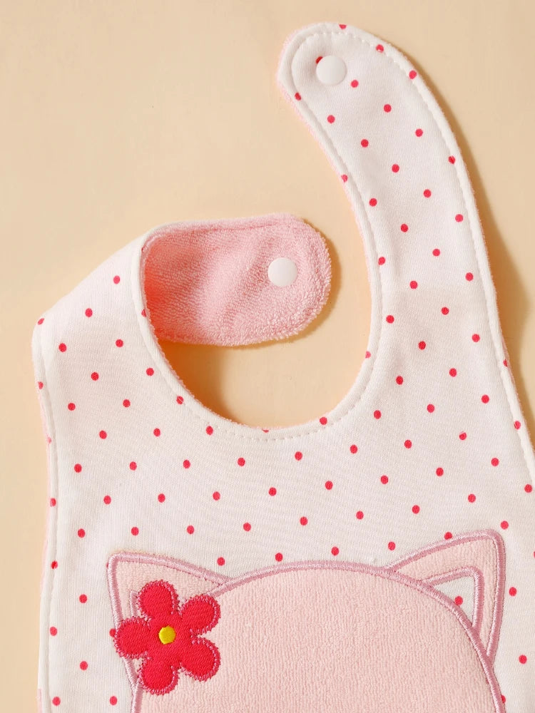 2 Pcs Baby Bib Cover Soft Cotton Adjustable U-Shaped Lace Saliva Towel