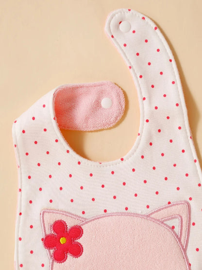 2 Pcs Baby Bib Cover Soft Cotton Adjustable U-Shaped Lace Saliva Towel