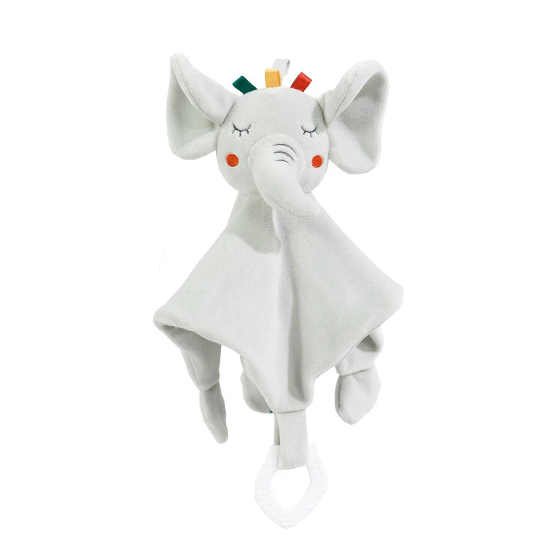 Baby Security Blanket Soft Plush Animal Soothing Toy