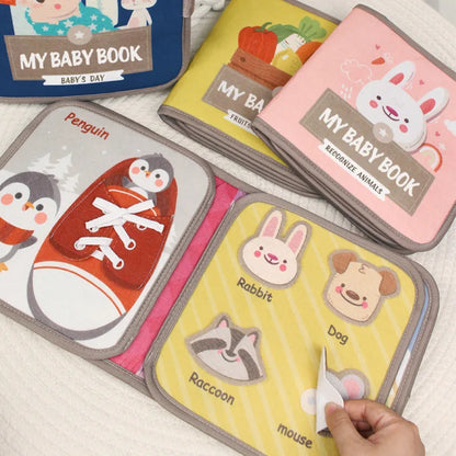 Montessori Busy Book Baby Early Education Puzzle Sensory Fabric Toy