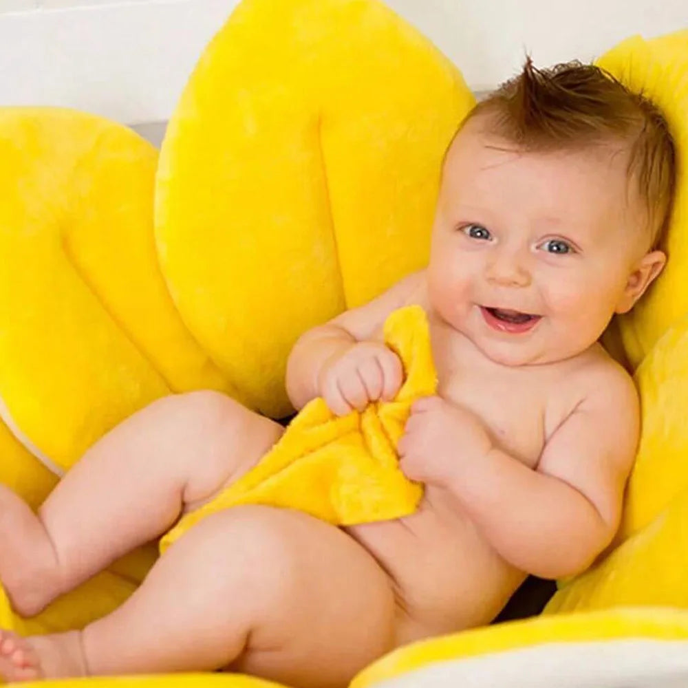 Baby Bath Pad Soft Flower Petals for Infant Sink and Bathtub