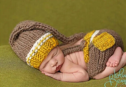 Newborn Photography Baby Mohair Knitted Overalls Wool Jumpsuit Boy Outfit