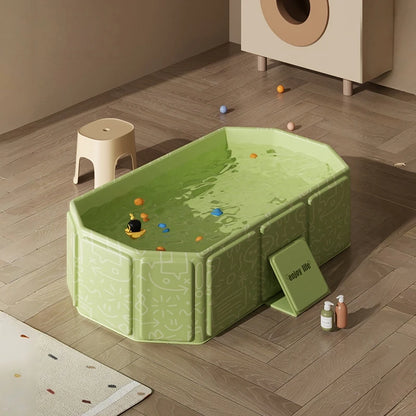 Portable Baby Bathtub Quick Pop-Up Non-Inflatable Space-Saving Tub for Infants 0–8 Years