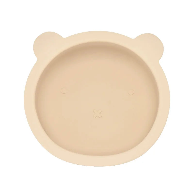 BPA Free Baby Silicone Feeding Bowl Suction Anti-Slip Cartoon Kids Dinnerware