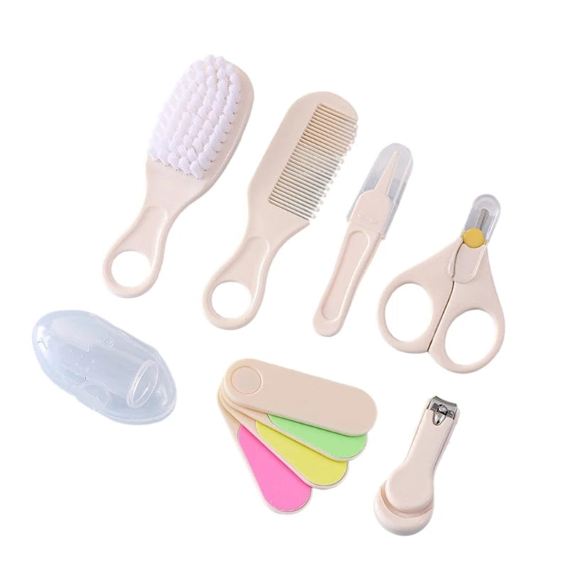 7 Piece Baby Grooming Kit Newborn Infant Brush Comb Toothbrush Nail Clippers