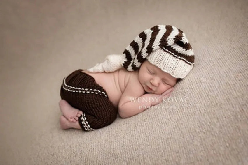 Newborn Photography Baby Mohair Knitted Overalls Wool Jumpsuit Boy Outfit