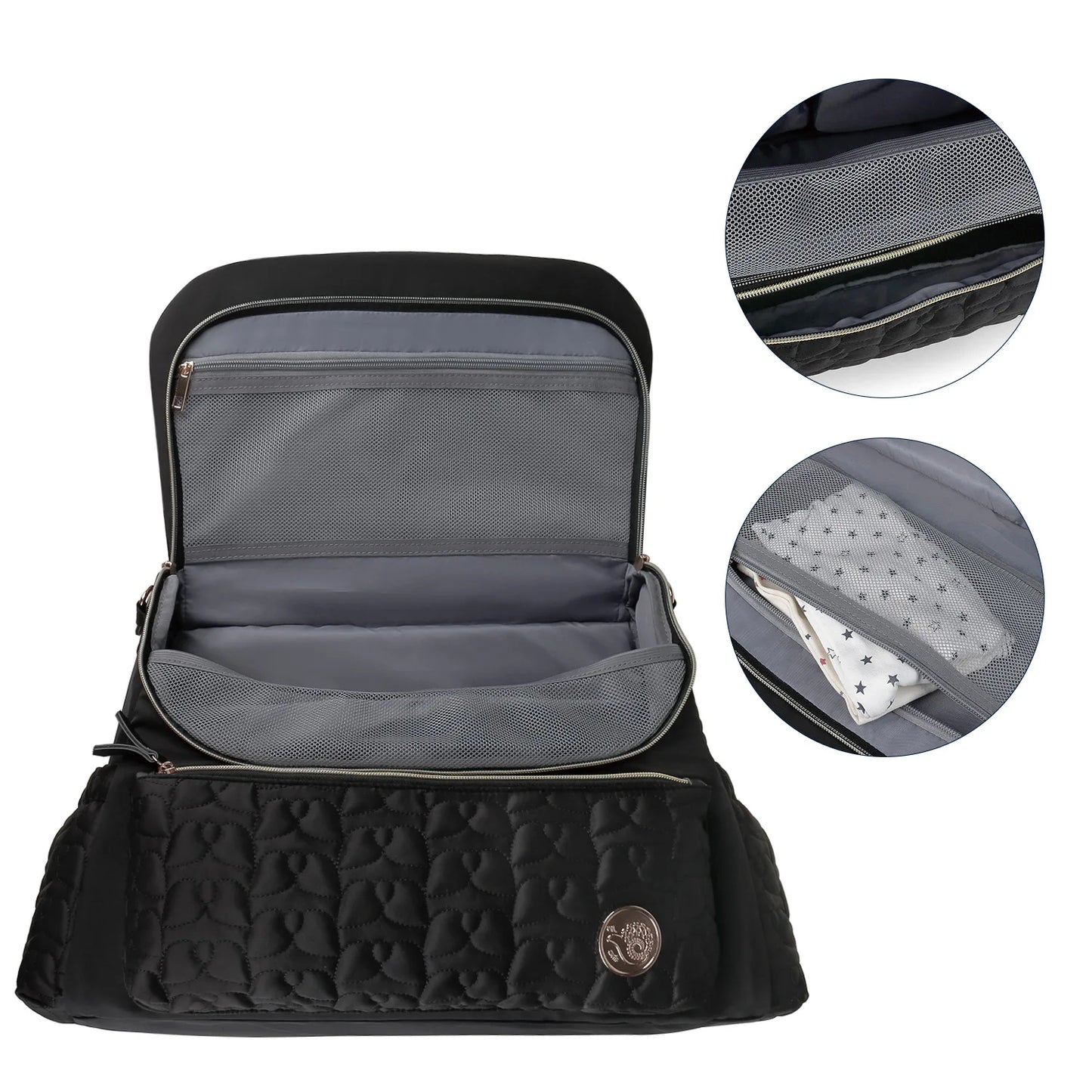 Baby Diaper Bag Backpack Waterproof Maternity Nappy Bag with Changing Pad