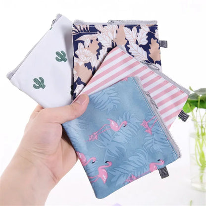 Cartoon Girls Diaper and Sanitary Storage Makeup Coin Jewelry Bag