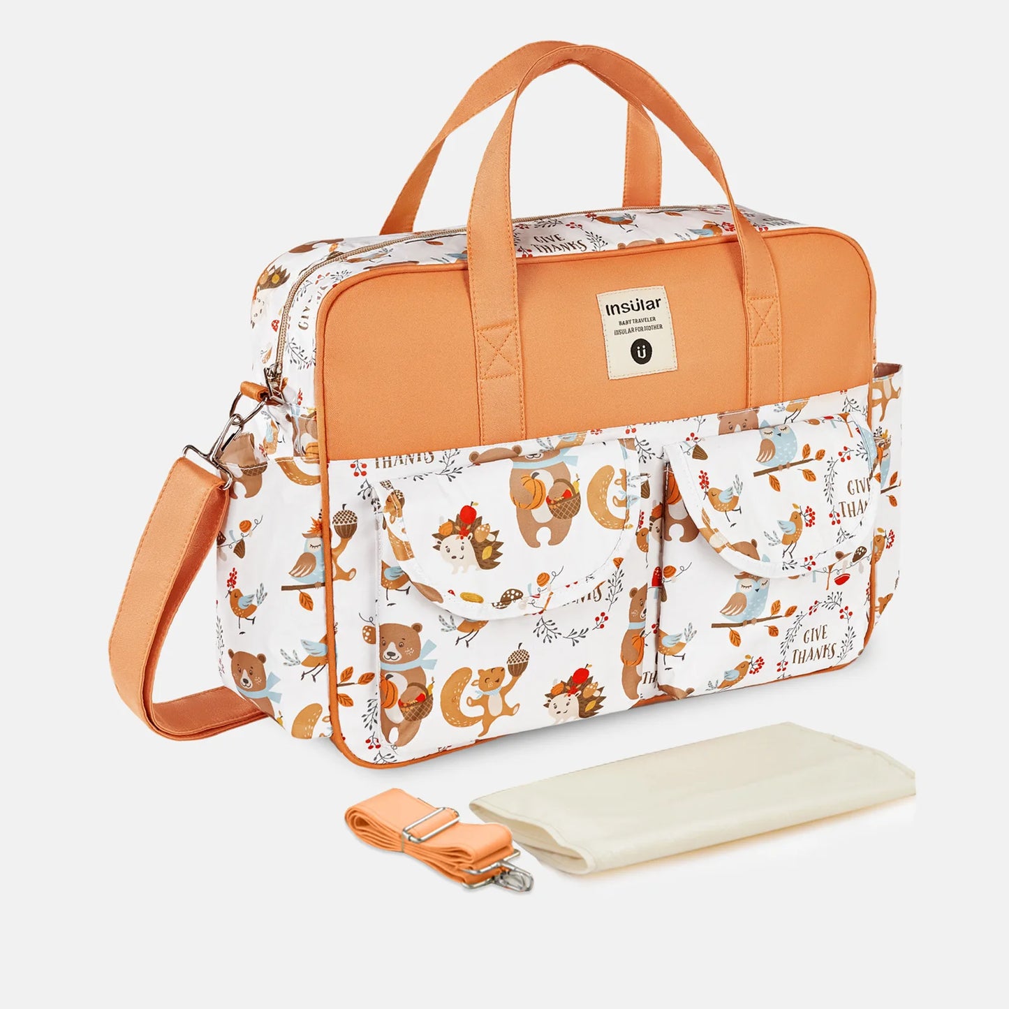 Multifunction Waterproof Single-Shoulder Baby Diaper Crossbody Bag