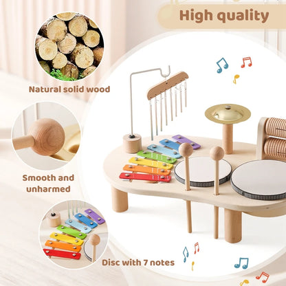 Baby Wooden Musical Toy Montessori Xylophone Educational Gift