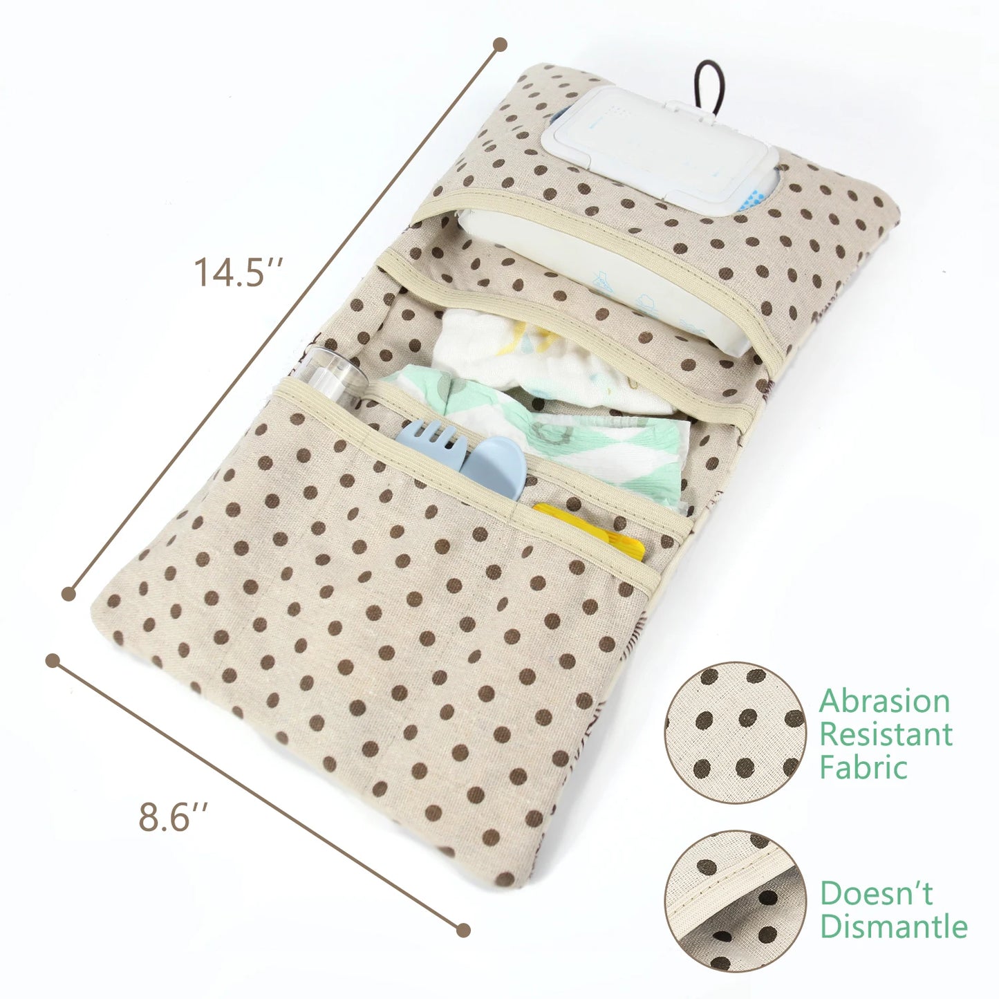 Portable Baby Bag Organizer Mini Diaper Pouch Travel Stroller Essentials