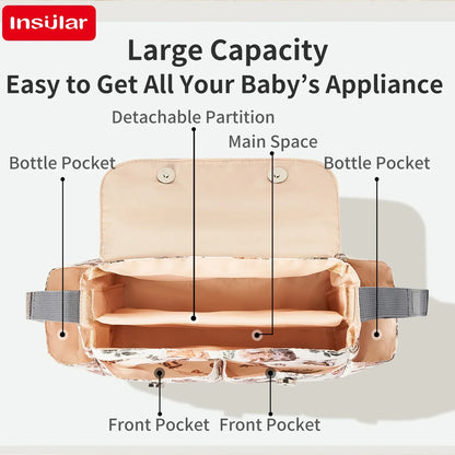 Cartoon Baby Diaper Bag Stroller Organizer Waterproof Nappy Bag