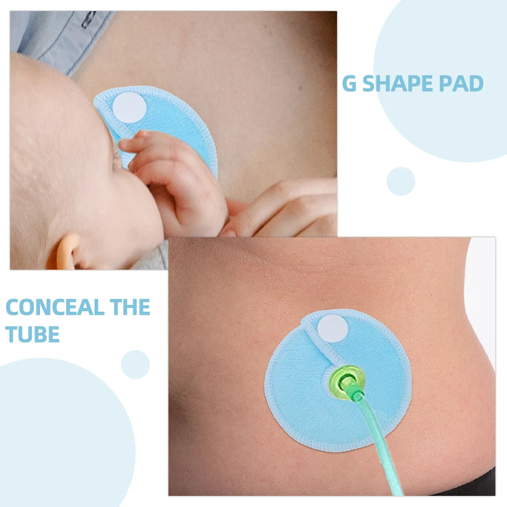 24 Pcs Reusable Cotton Feeding Support Pad G Tube Accessories Washable Nursing