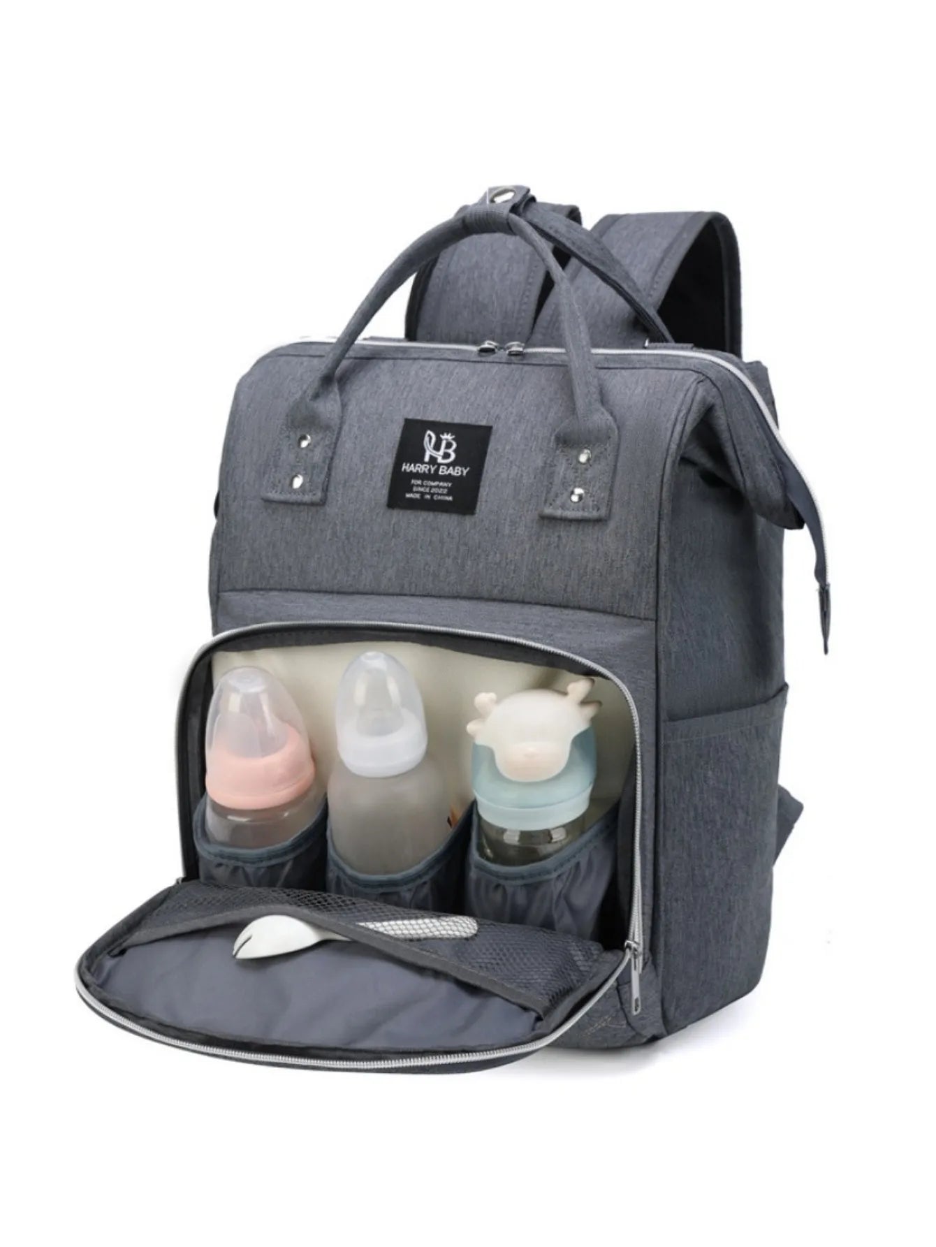 Mommy Diaper Bag Large Capacity Stroller Hanging Backpack with Changing Mat
