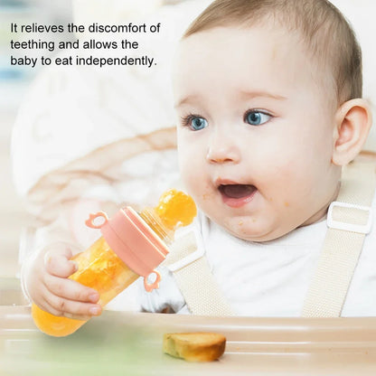 Baby Silicone Feeding Bottle Spoon Squeeze Feeder for Rice Cereal Fruit
