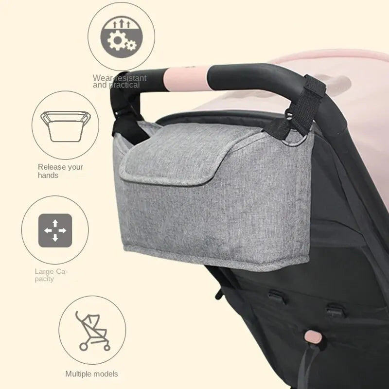 Baby Stroller Hanging Diaper Bag Large Capacity Portable Mommy Storage Bag