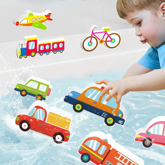 Baby Bath Toys Floating Foam Animals Cars Toddler Bathtub Play Set