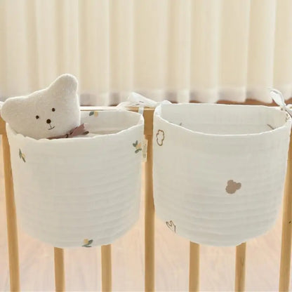 Portable Baby Care Hanging Organizer Crib Storage Diaper Bag Cotton