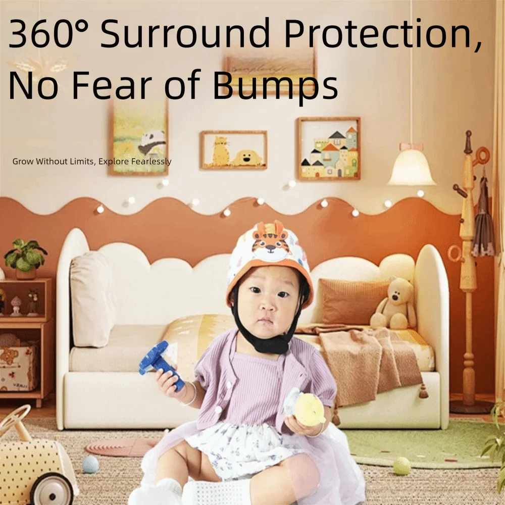 Breathable Baby Safety Helmet Adjustable 360 Degree Protection
