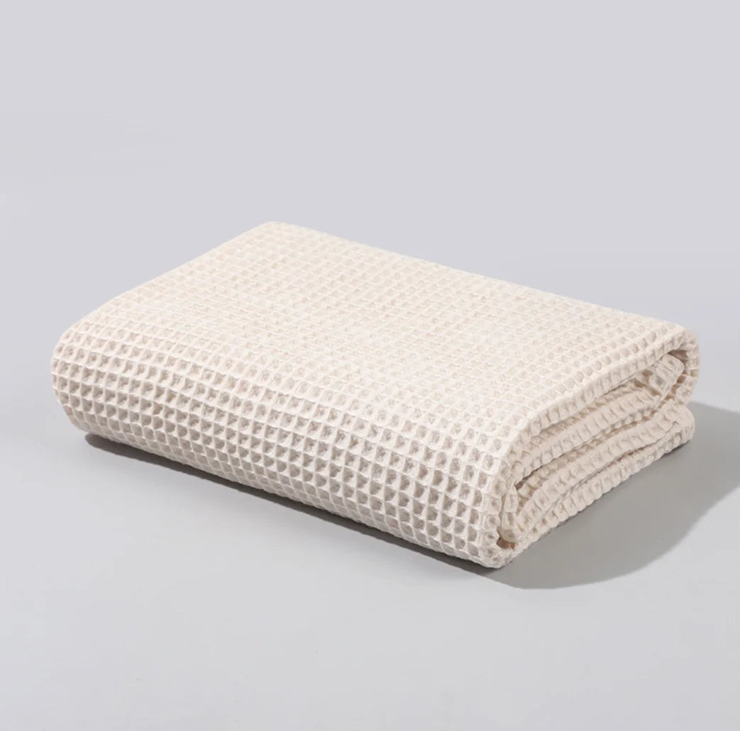 Baby Blanket Newborn Swaddle Waffle Cotton Soft Crib Blanket Essentials