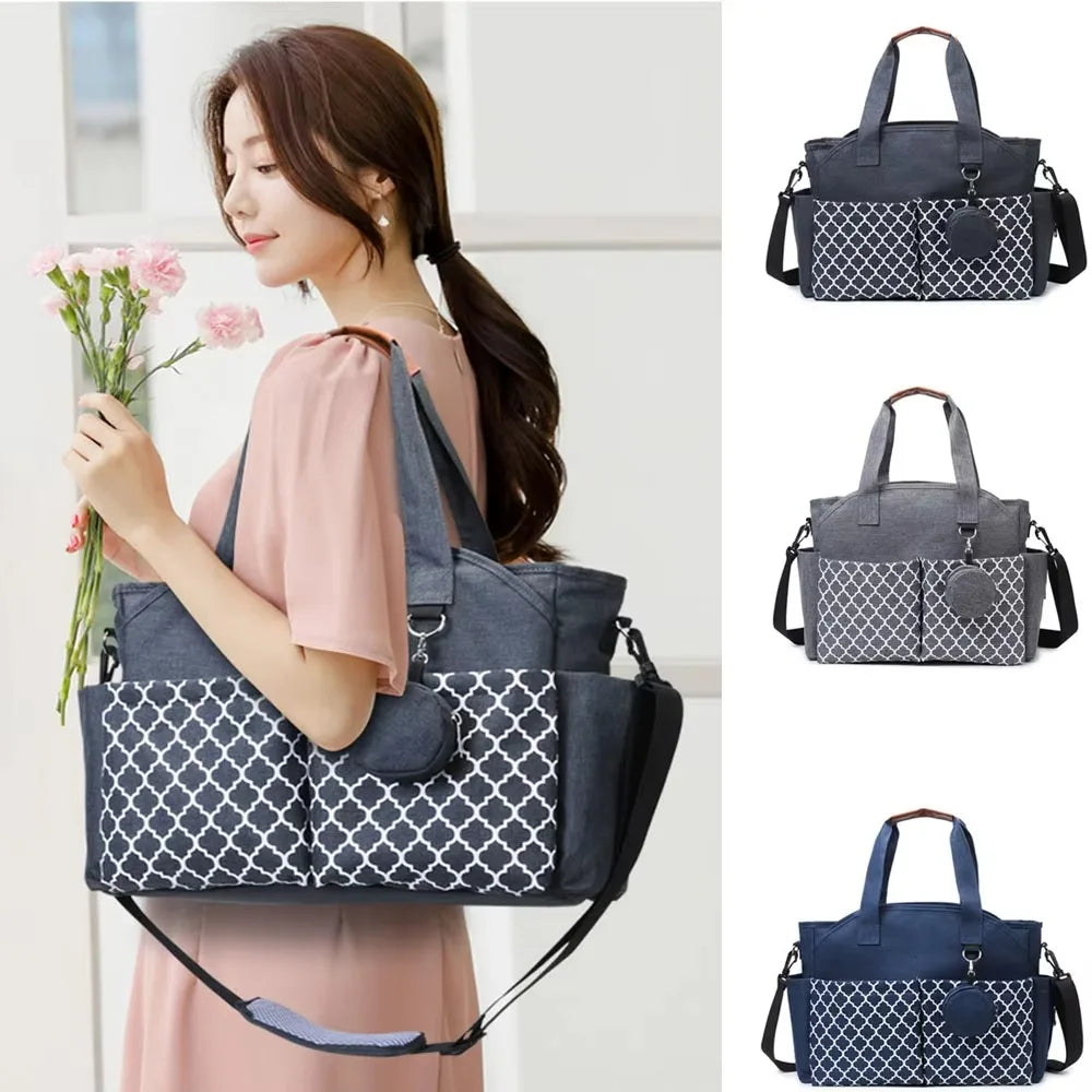 Large Capacity Waterproof Baby Diaper Bag – Multi-Compartment Mommy Handbag