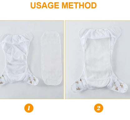 2/5/10pcs Baby Reusable Cotton Diapers Washable Absorbent Nappies