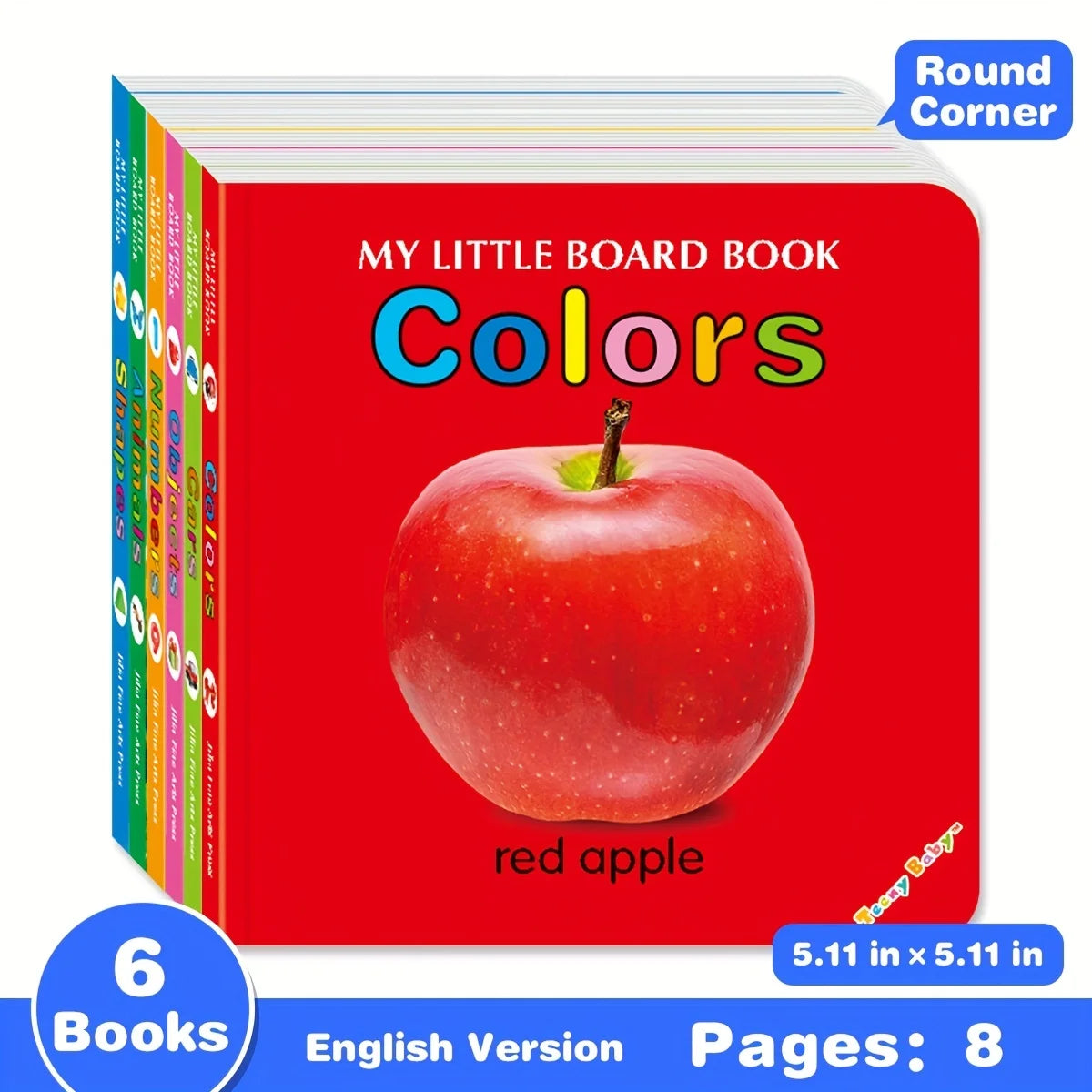 Baby Colorful Pattern Card Books Interactive Sensory Early Education Toy