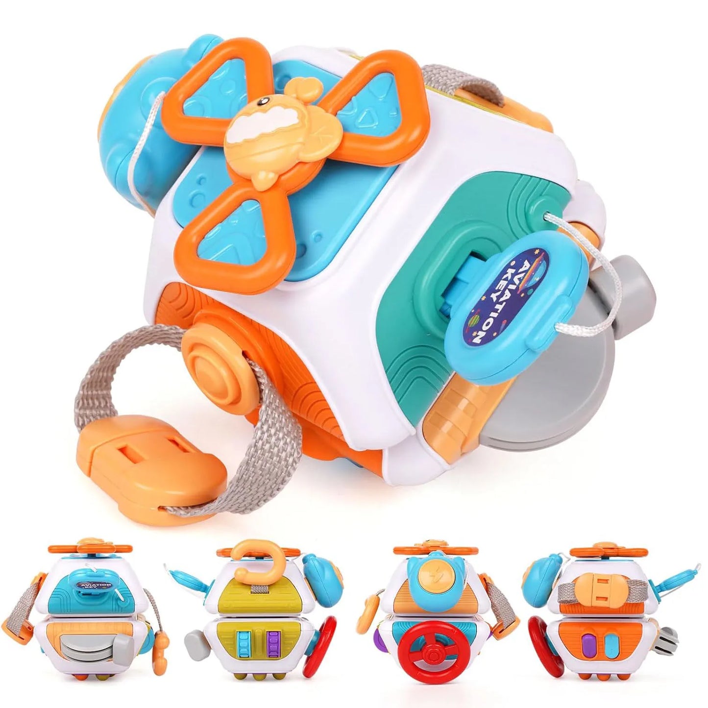 Baby Busy Board Cube Montessori Sensory Educational Toddler Learning Toy
