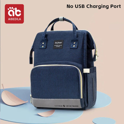 AIBEDILA Waterproof Baby Diaper Bag Backpack Large Capacity Mommy Travel Bag