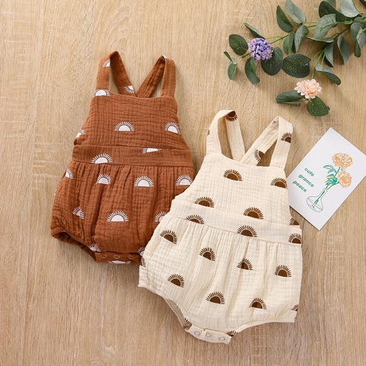 Baby Summer Romper Suspender Jumpsuit 0-24M
