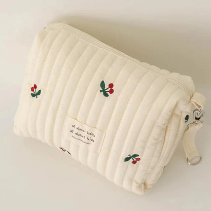New Mommy Diaper Bag Cute Embroidery Zipper Travel Stroller Bag