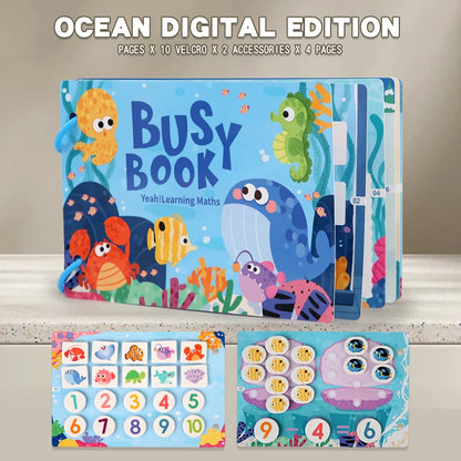 Montessori Baby Busy Book Early Learning Educational Toy