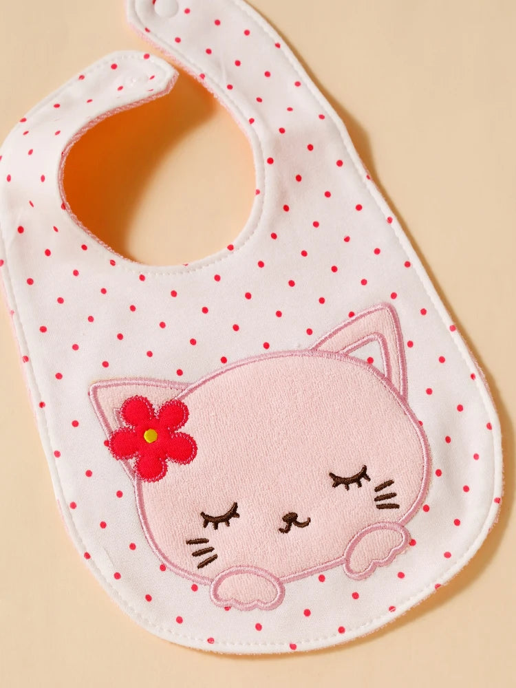 2 Pcs Baby Bib Cover Soft Cotton Adjustable U-Shaped Lace Saliva Towel