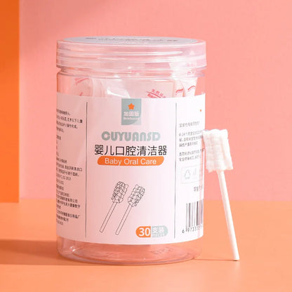 Baby Oral Disposable Cleaner Newborn Milk Teeth Tongue Brush Cotton Swabs