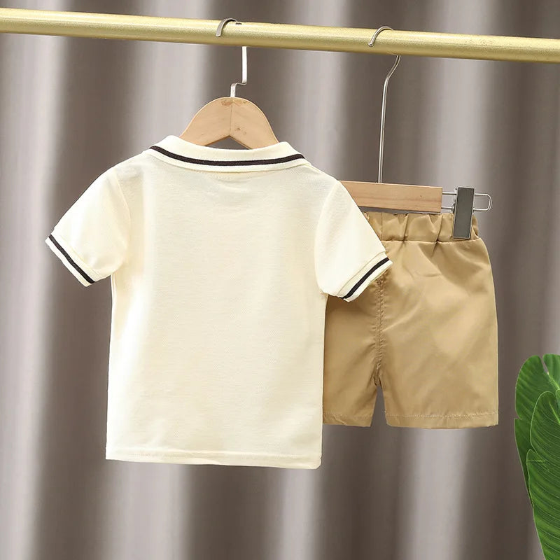 Baby Boy Summer Outfit Set T-shirt + Shorts Cute Cartoon Toddler Clothing Set