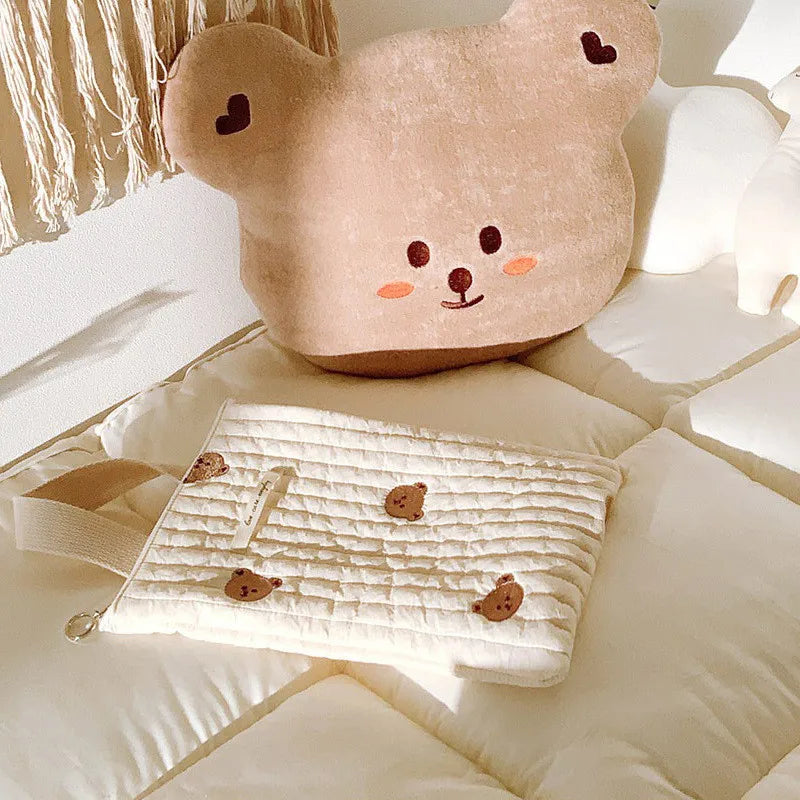 Quilted Mommy Diaper Bag Cute Bear Organizer