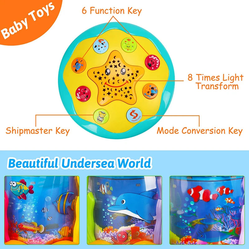 Baby Ocean Light Rotary Projector Musical Toy 1-3 Years