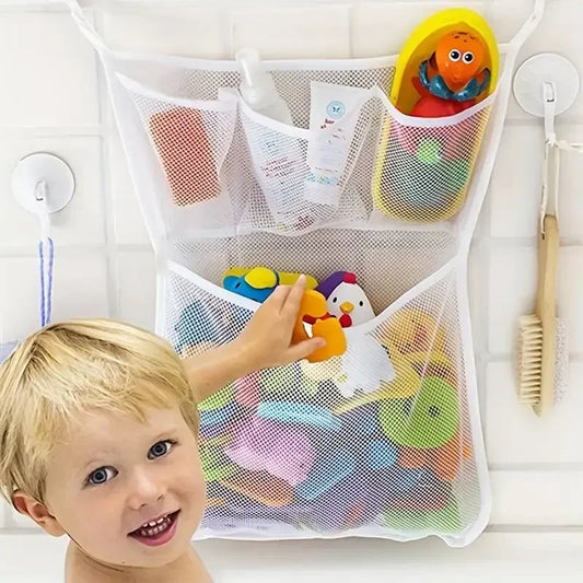 Baby Shower Bath Toy Storage Mesh Net with Suction Cups