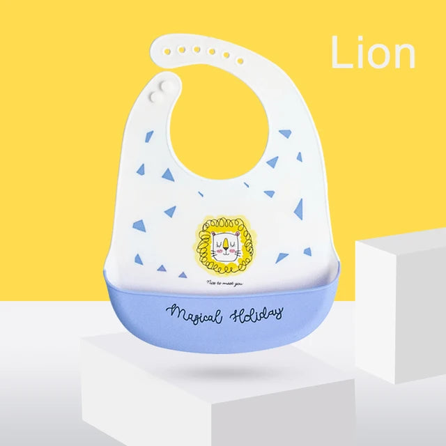 Silicone Baby Bib Waterproof Adjustable Feeding Apron