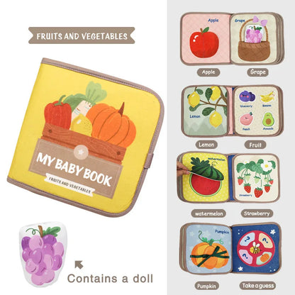 Montessori Busy Book Baby Early Education Puzzle Sensory Fabric Toy