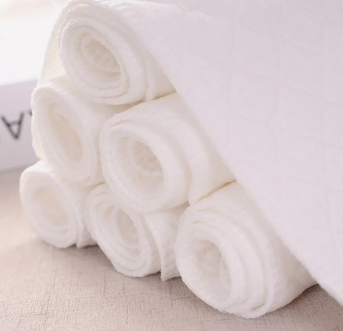 2/5/10pcs Baby Reusable Cotton Diapers Washable Absorbent Nappies