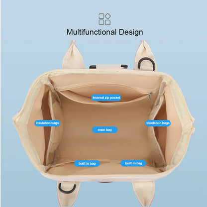 New Large Capacity Mommy Diaper Bag Waterproof Multi-Functional Travel Bag