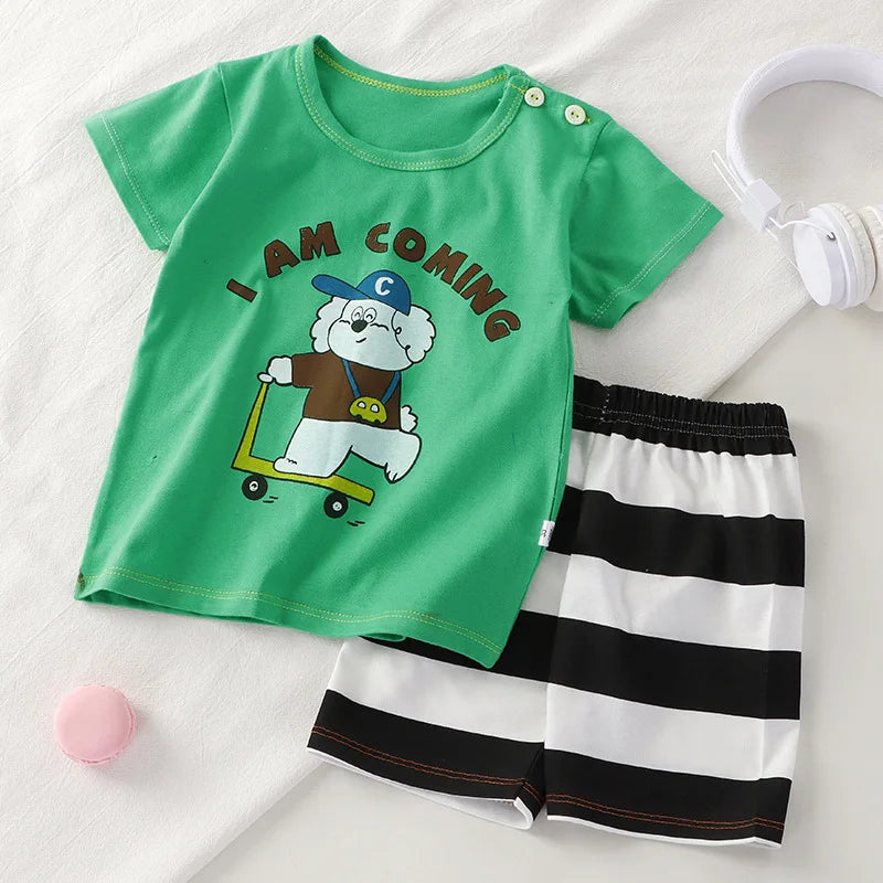 Baby Clothing 1-3Y Boys Girls Cotton 2-Piece Set Newborn Outfit