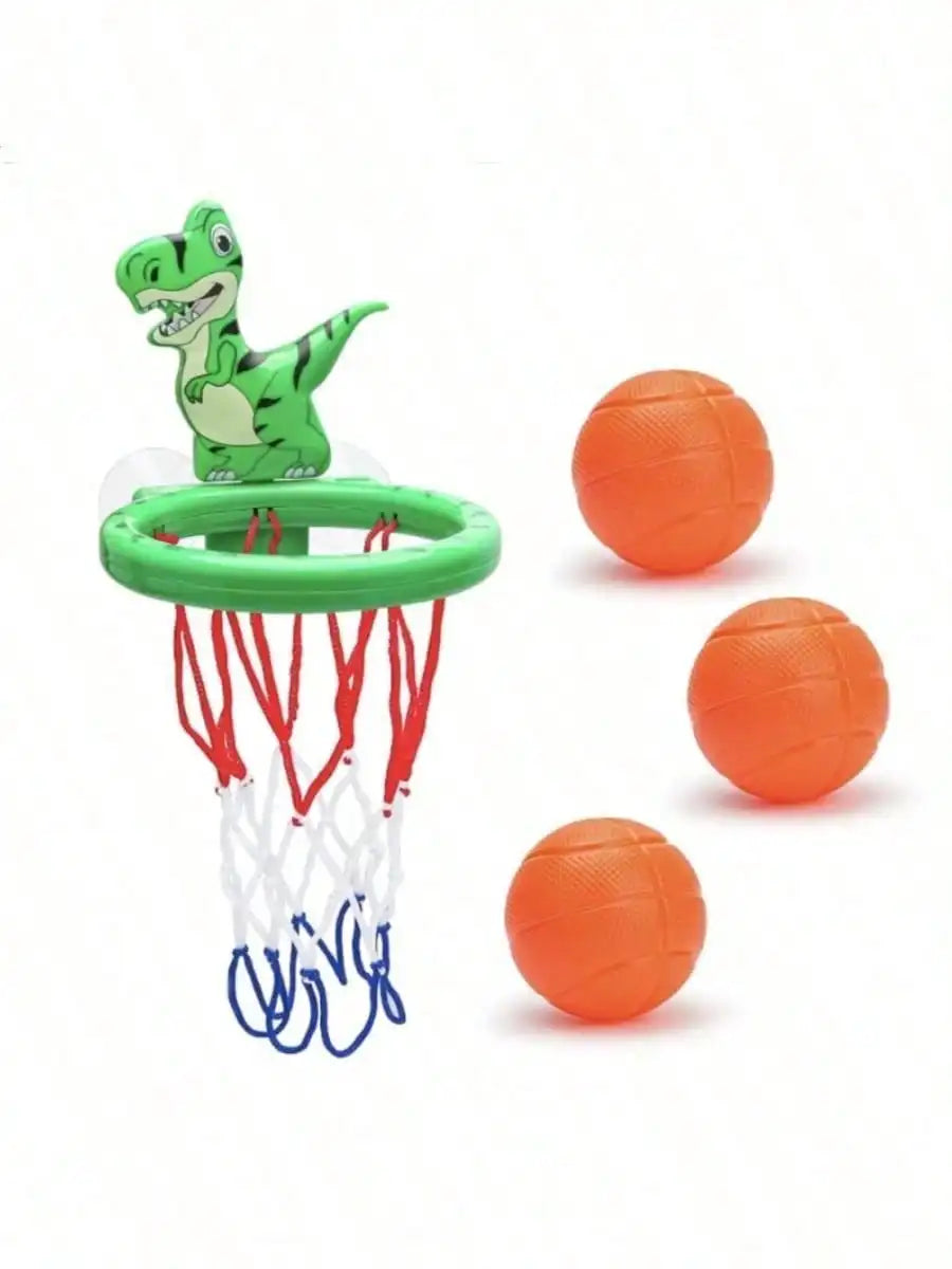Baby Bath Toy Toddler Basketball Hoop Water Dinosaur Bathtub Play Set
