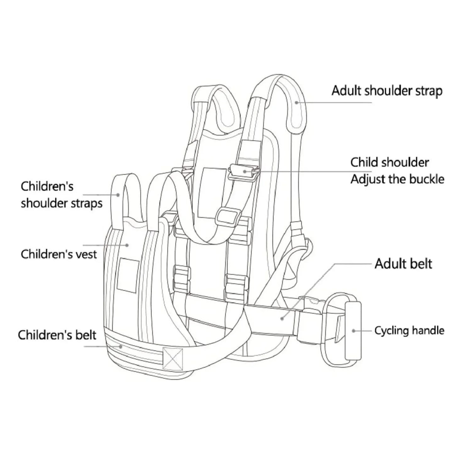 Kids Motorcycle Safety Belt Adjustable Anti-Drop Harness