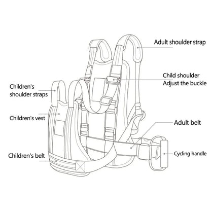 Kids Motorcycle Safety Belt Adjustable Anti-Drop Harness